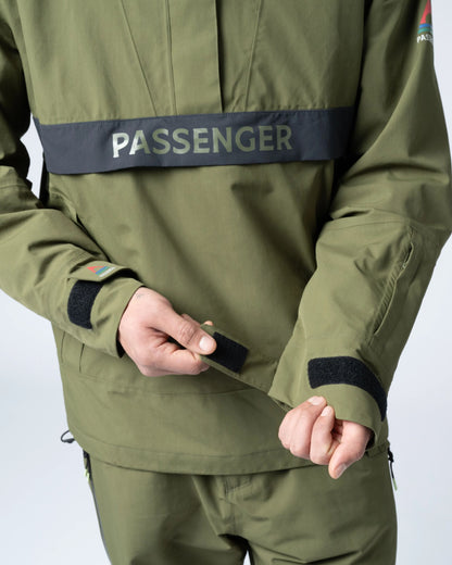 Snowscape Men's Recycled Anorak - Khaki - Flatlay