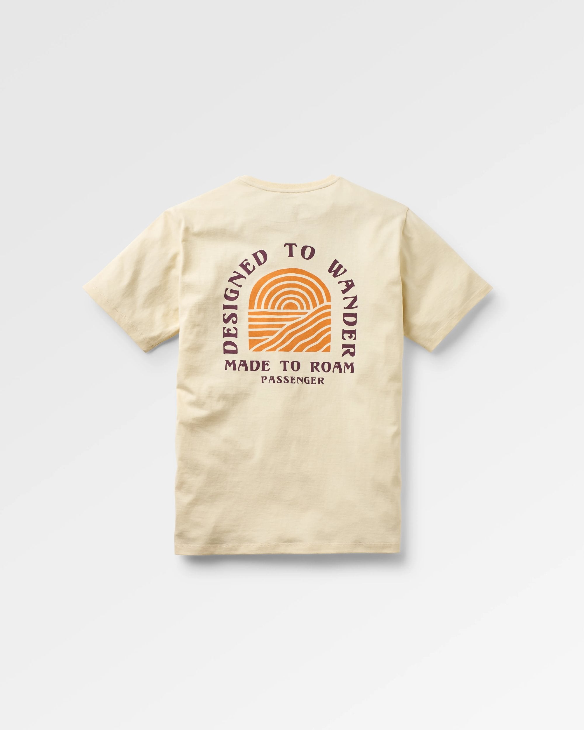 Sundown Recycled Cotton T-Shirt - Birch - Flatlay