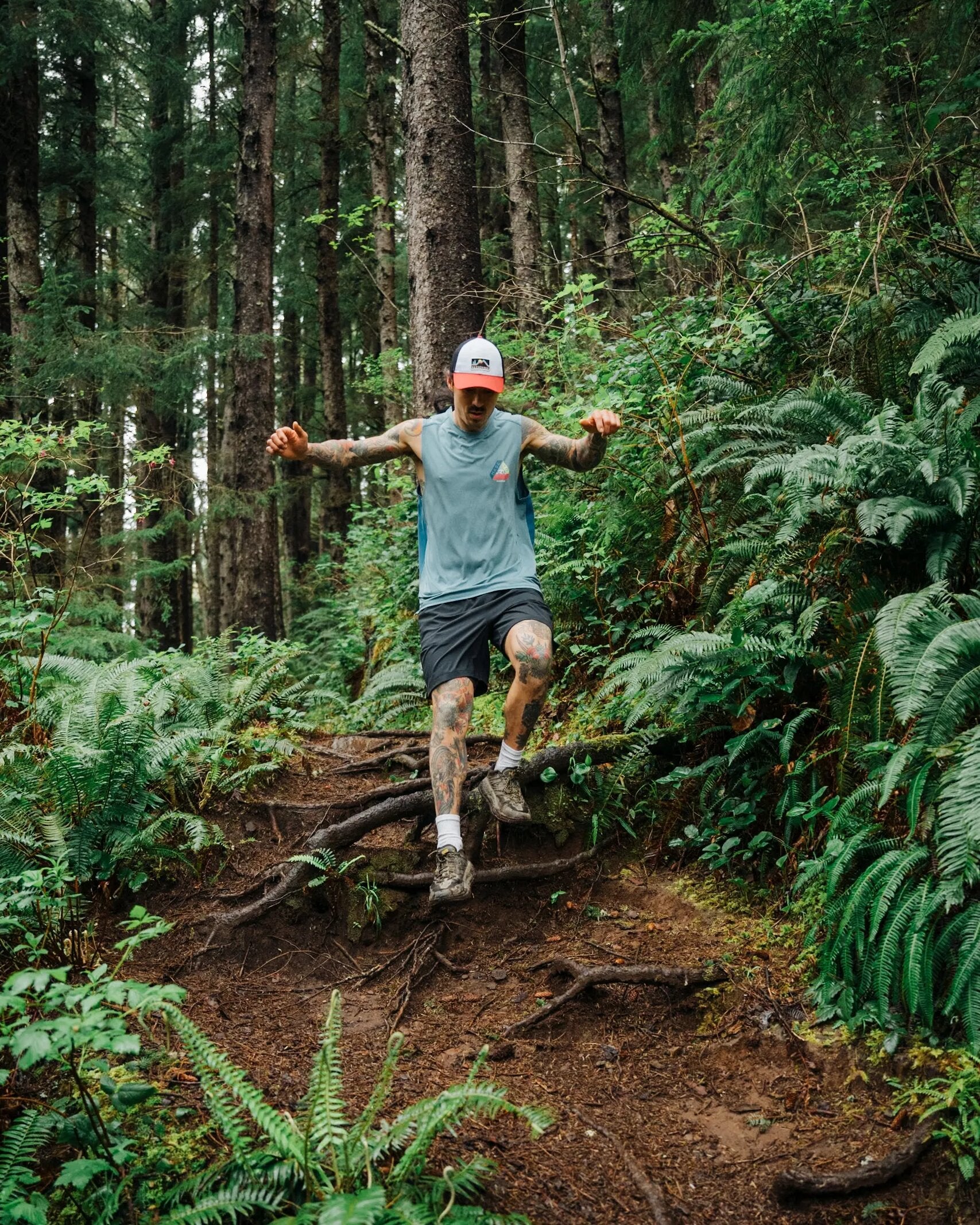 Boardwalk Active Recycled Vest - Blue Steel Marl - Lifestyle