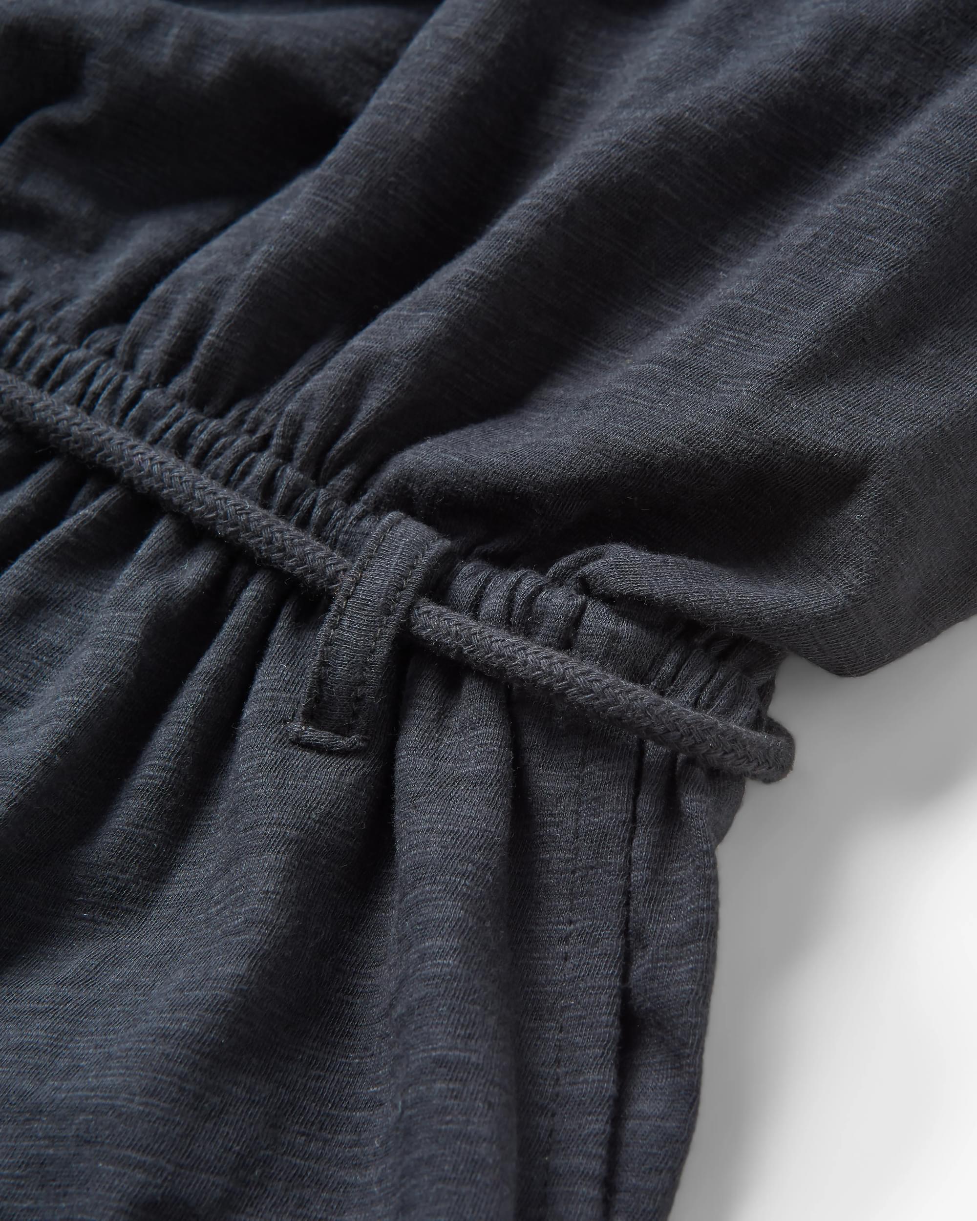 Rivergate Recycled Cotton Dress - Black - Flatlay