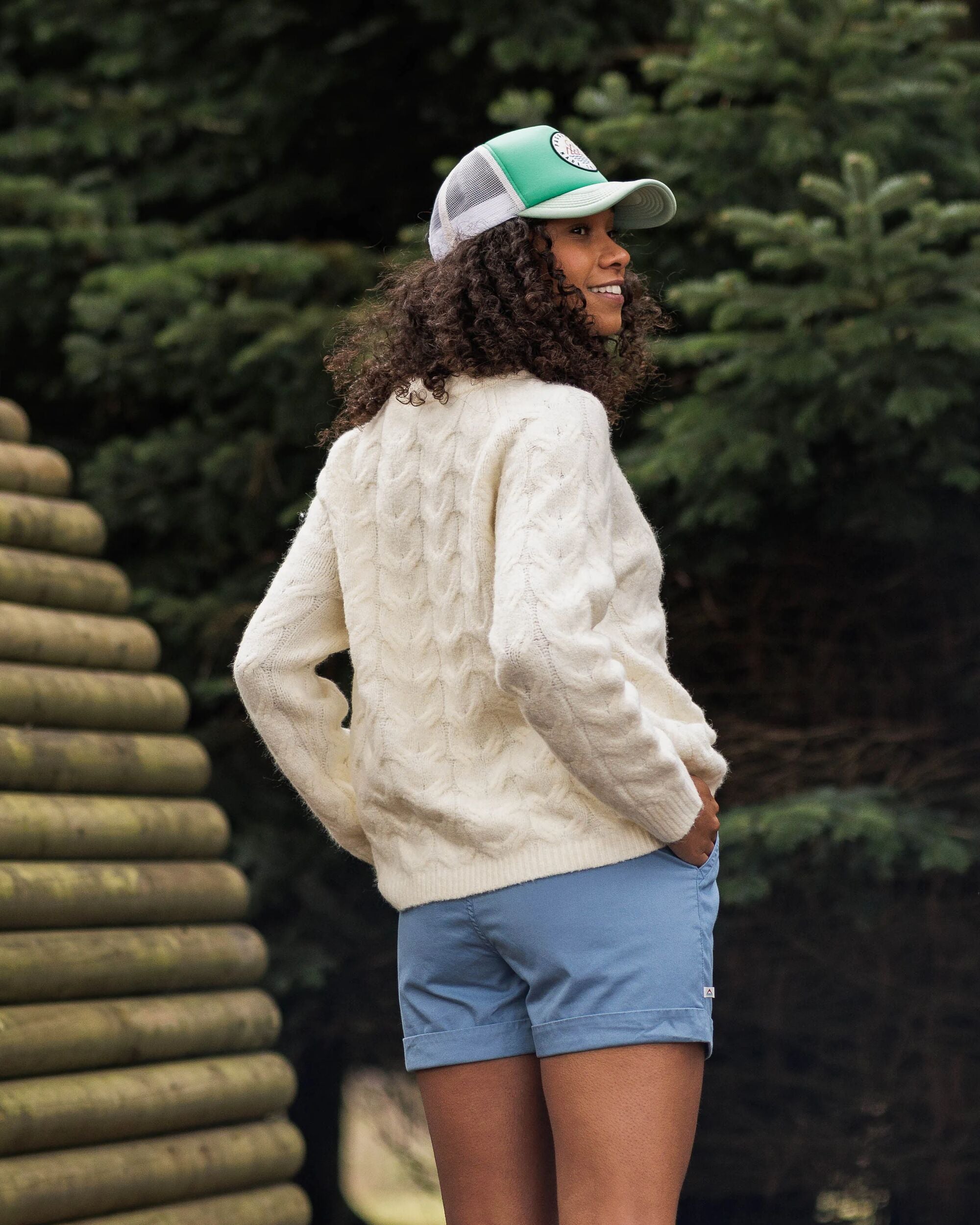 Harvest Recycled Knitted Jumper - Marshmallow - Lifestyle