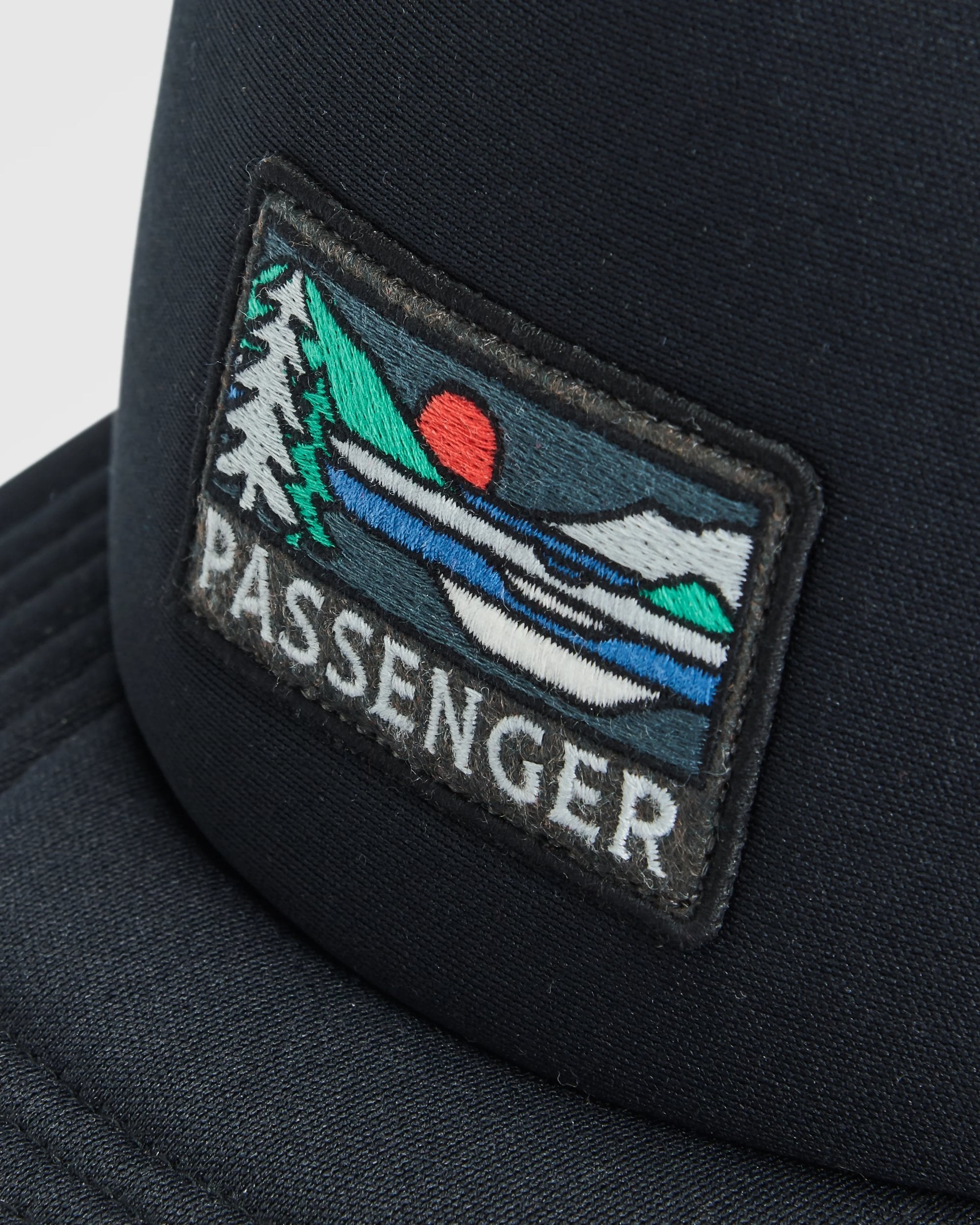 Roamer Snapback Trucker Cap - Black - Flatlay