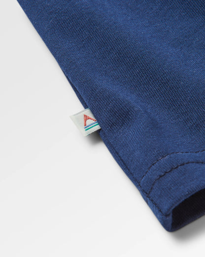 Phoenix Organic Cotton LS T-Shirt - Rich Navy - Flatlay
