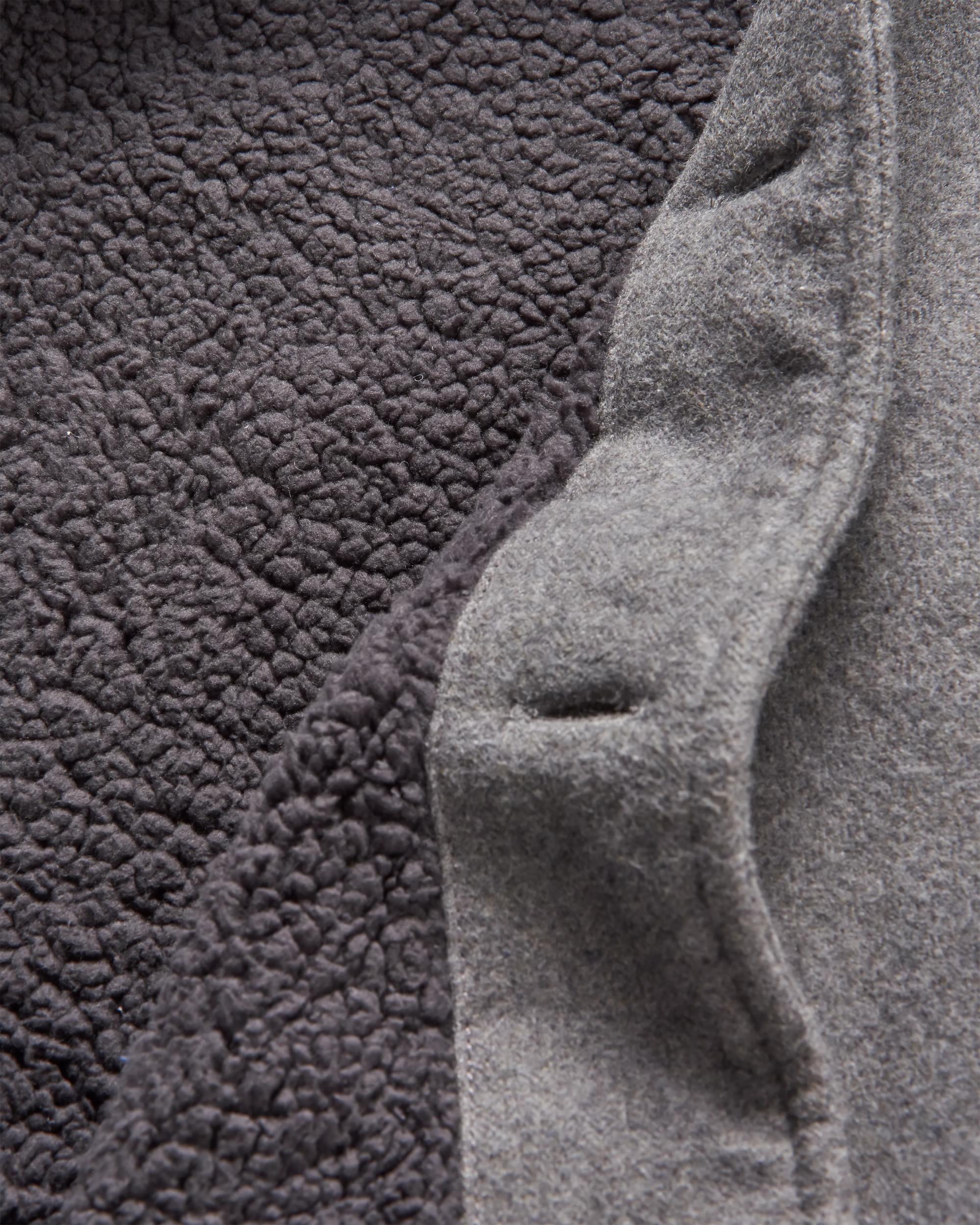 Freestyle Sherpa-Lined Overshirt - Grey Marl - Flatlay