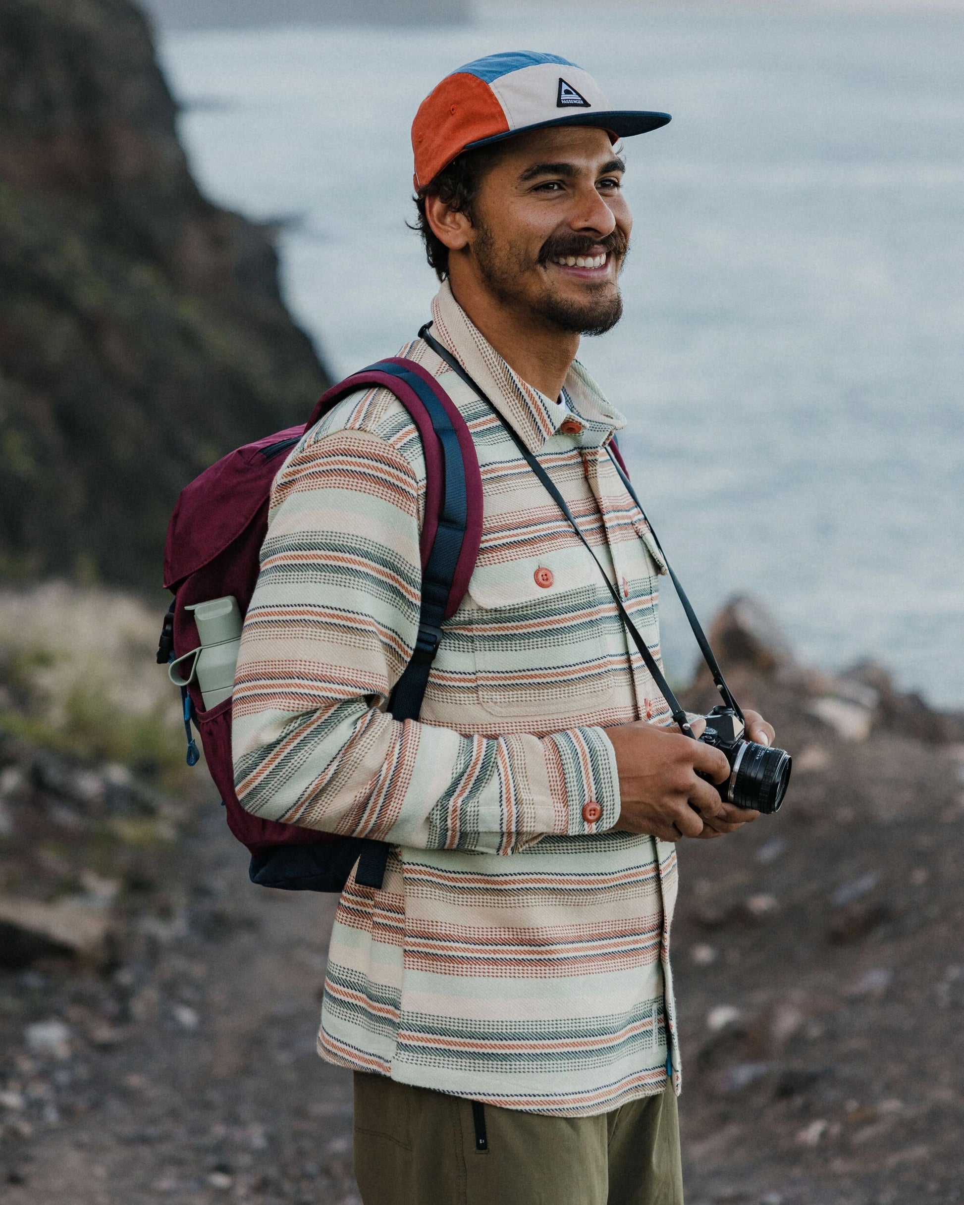 Island Heavy Twill Shirt - Birch Beach Stripe - Lifestyle