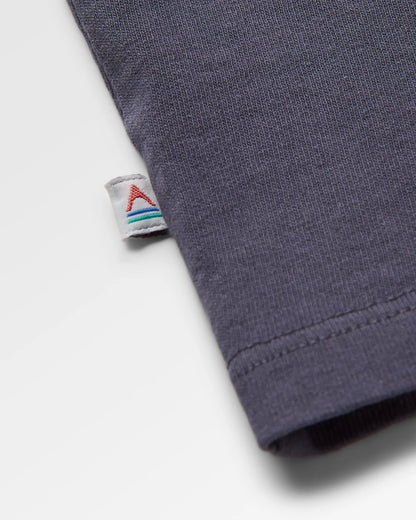 Drifters Oversized Recycled Cotton T-Shirt - Charcoal - Flatlay