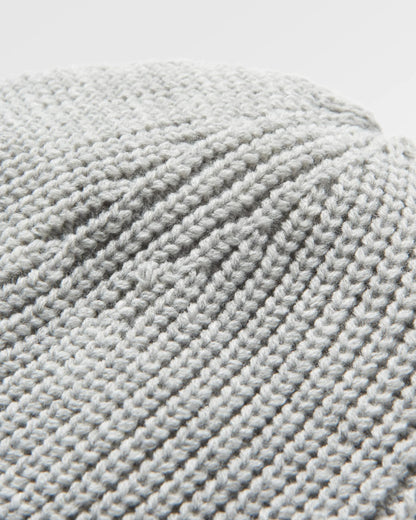 Compass Recycled Beanie - Light Grey Marl - Flatlay