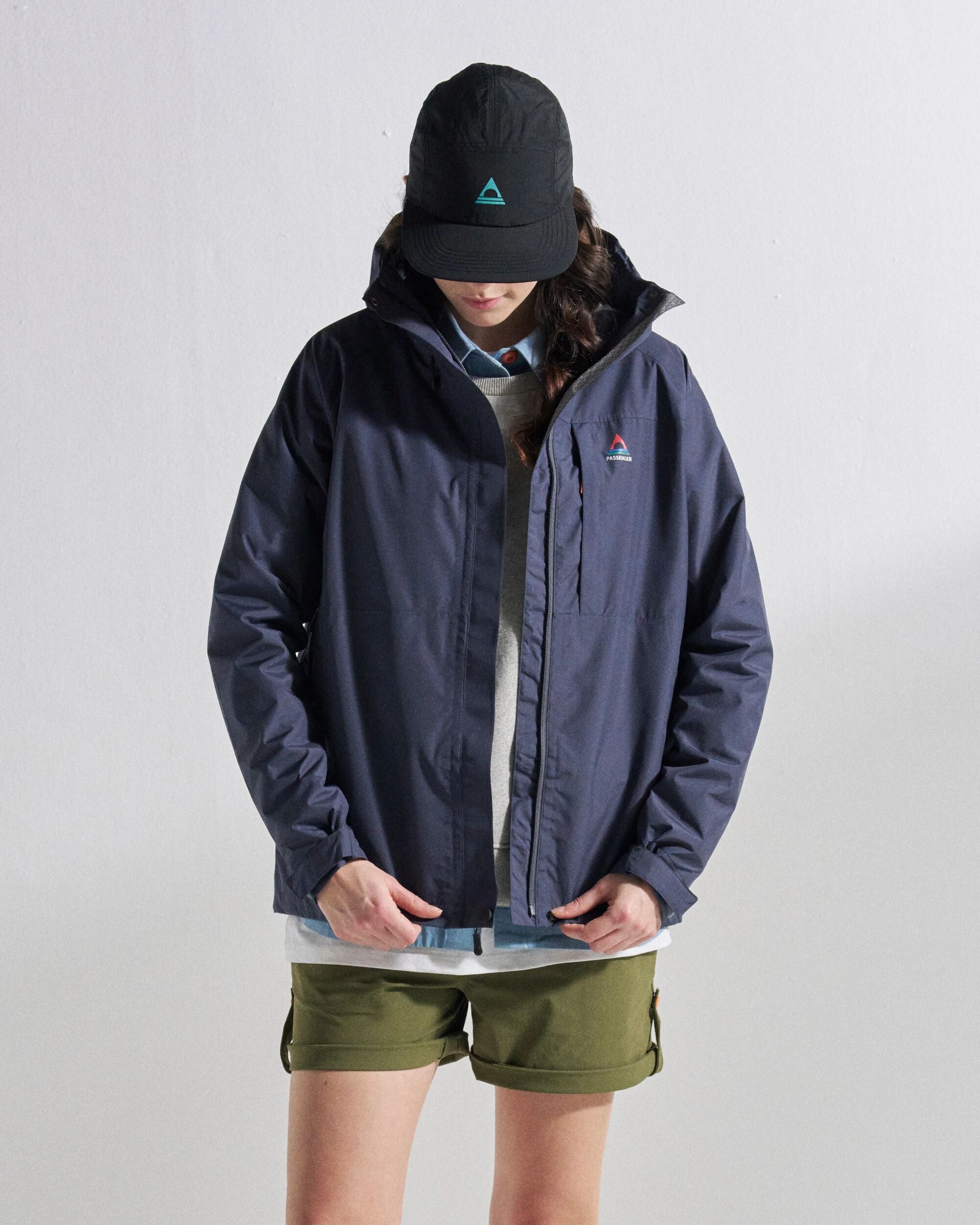 Trailscape Women's Waterproof Jacket - Charcoal - Studio Model