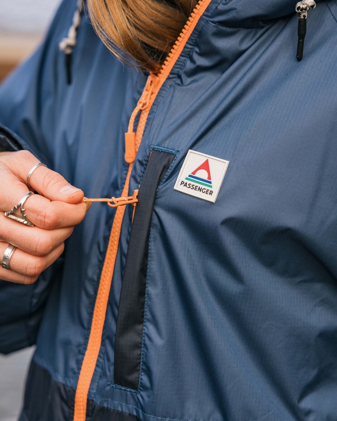 Waves Recycled Sherpa-Lined Changing Robe - Dark Denim/ Deep Navy - Lifestyle