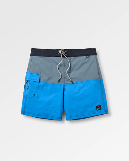 Cutback NetPlus® 17" Boardshort - Storm Grey/Marine Blue - Flatlay