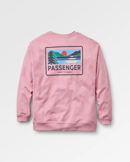 Roamer Women's Recycled Cotton Sweatshirt - Pink Haze - Flatlay