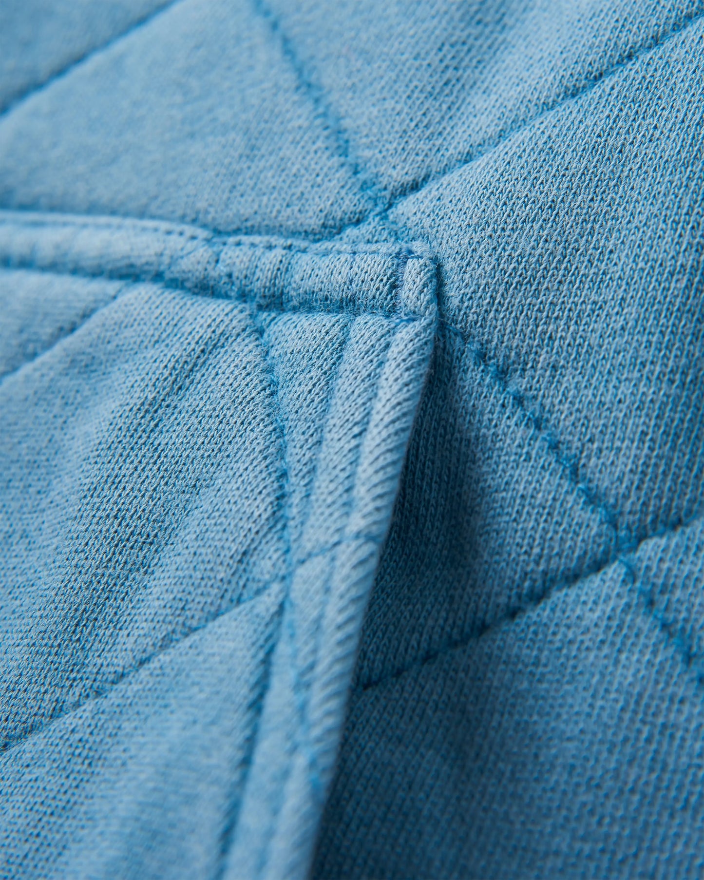 Clementine Recycled Quilted High Neck - Bluejay - Flatlay