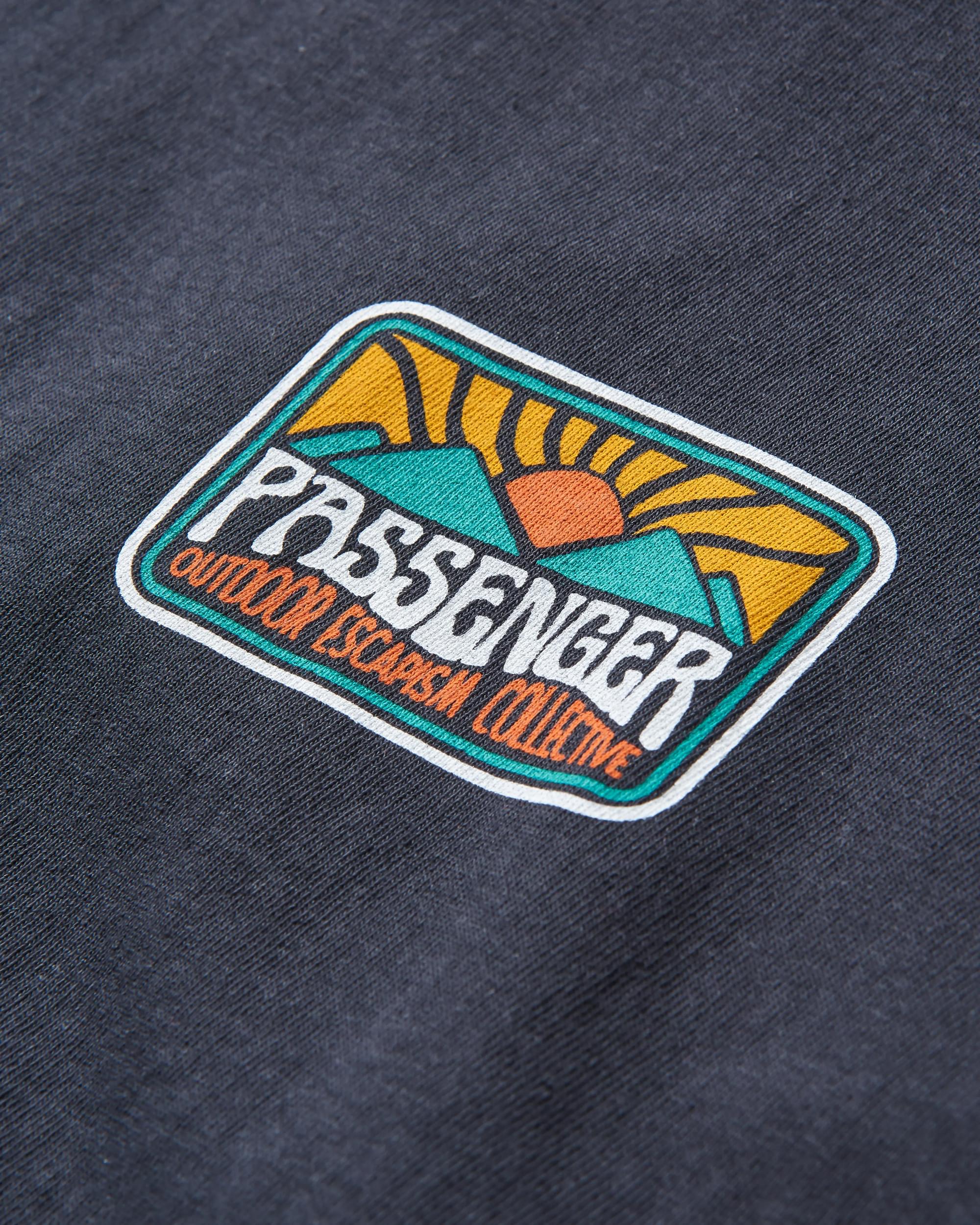 Golden Hour Recycled Cotton T-Shirt - Black - Flatlay