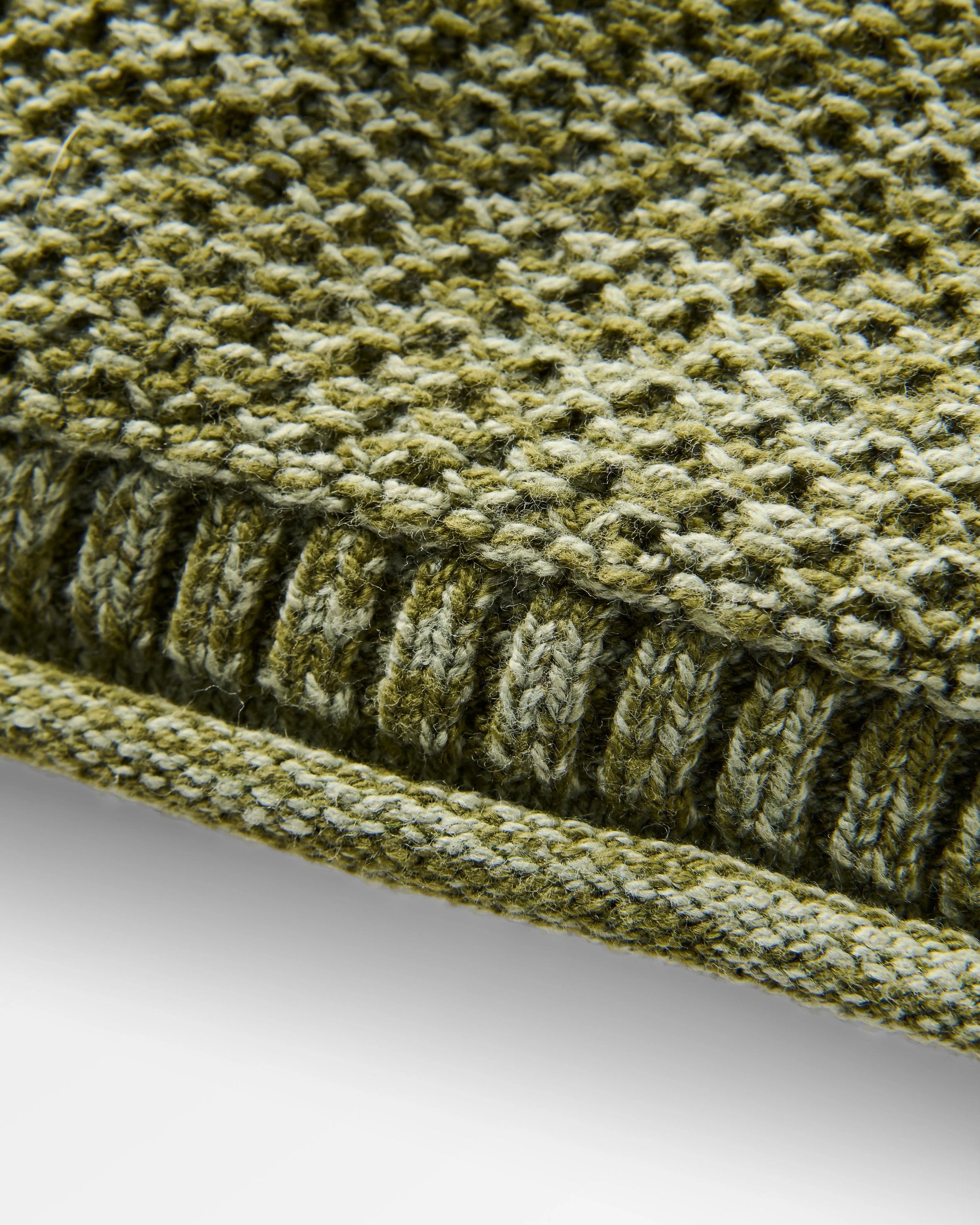 Shore Organic Cotton Knitted Jumper - Khaki - Flatlay