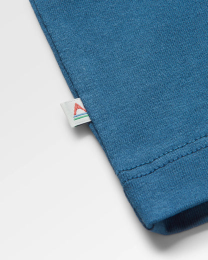 Heritage Recycled Relaxed Fit T-Shirt - Dark Denim - Flatlay