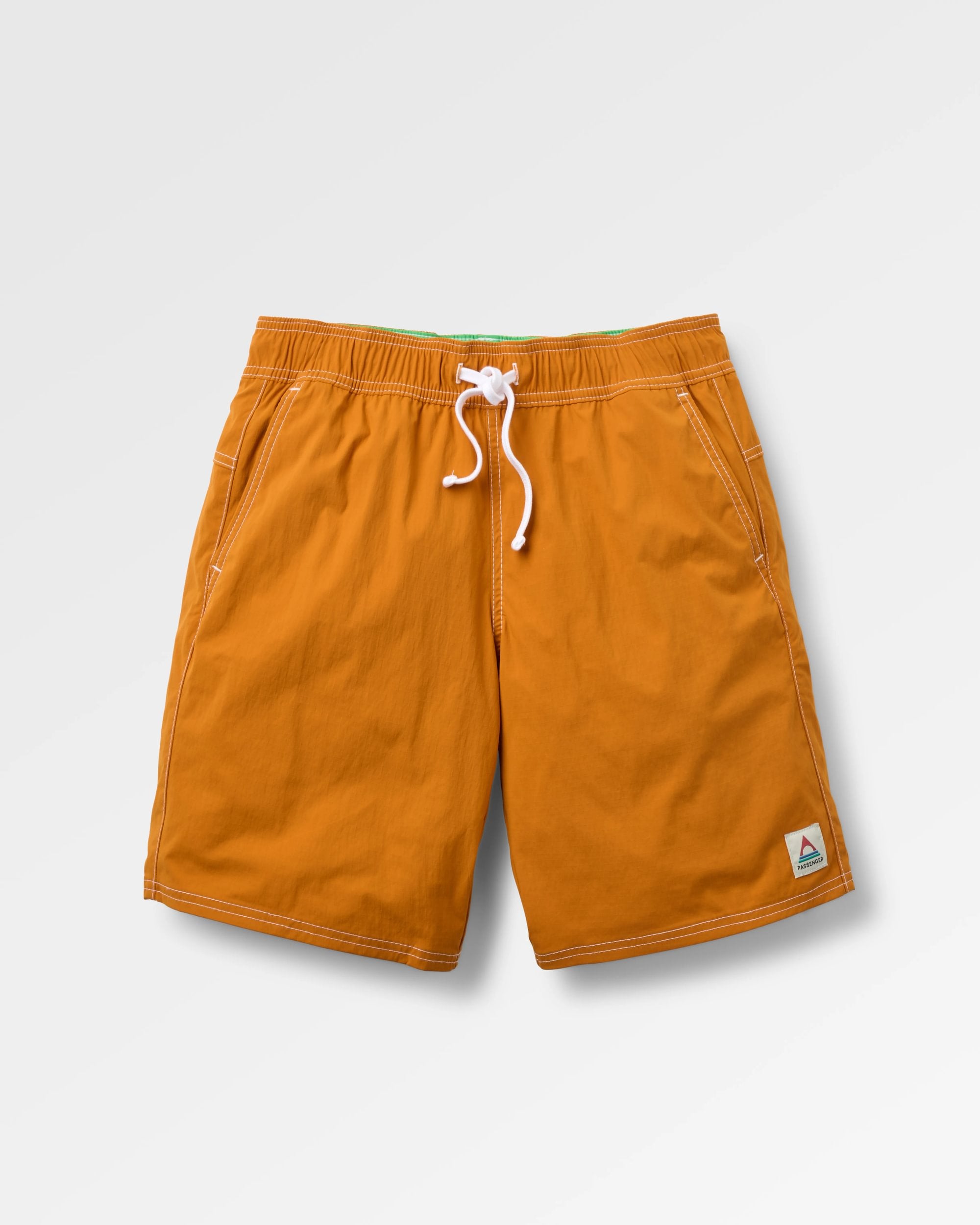 Searcher Longer Line Boardshort - Retro Orange - Flatlay