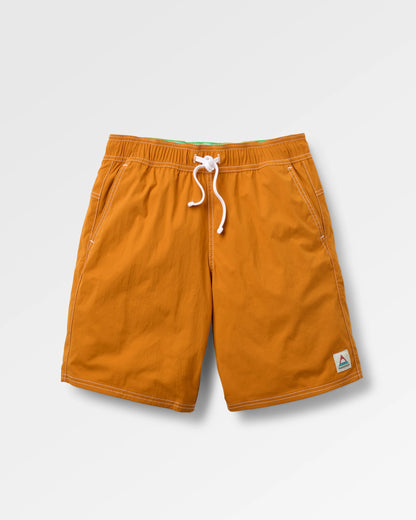 Searcher Longer Line Boardshort - Retro Orange - Flatlay