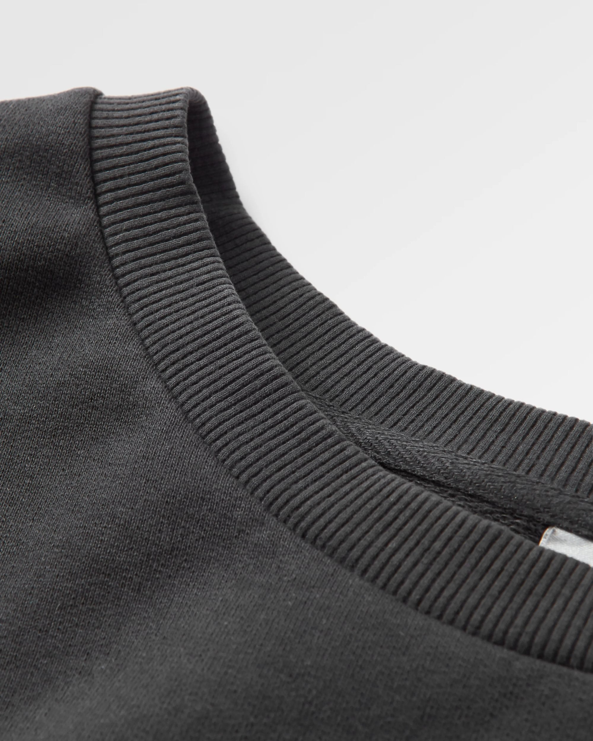 Heritage Recycled Cotton Oversized Sweatshirt - Black - Flatlay