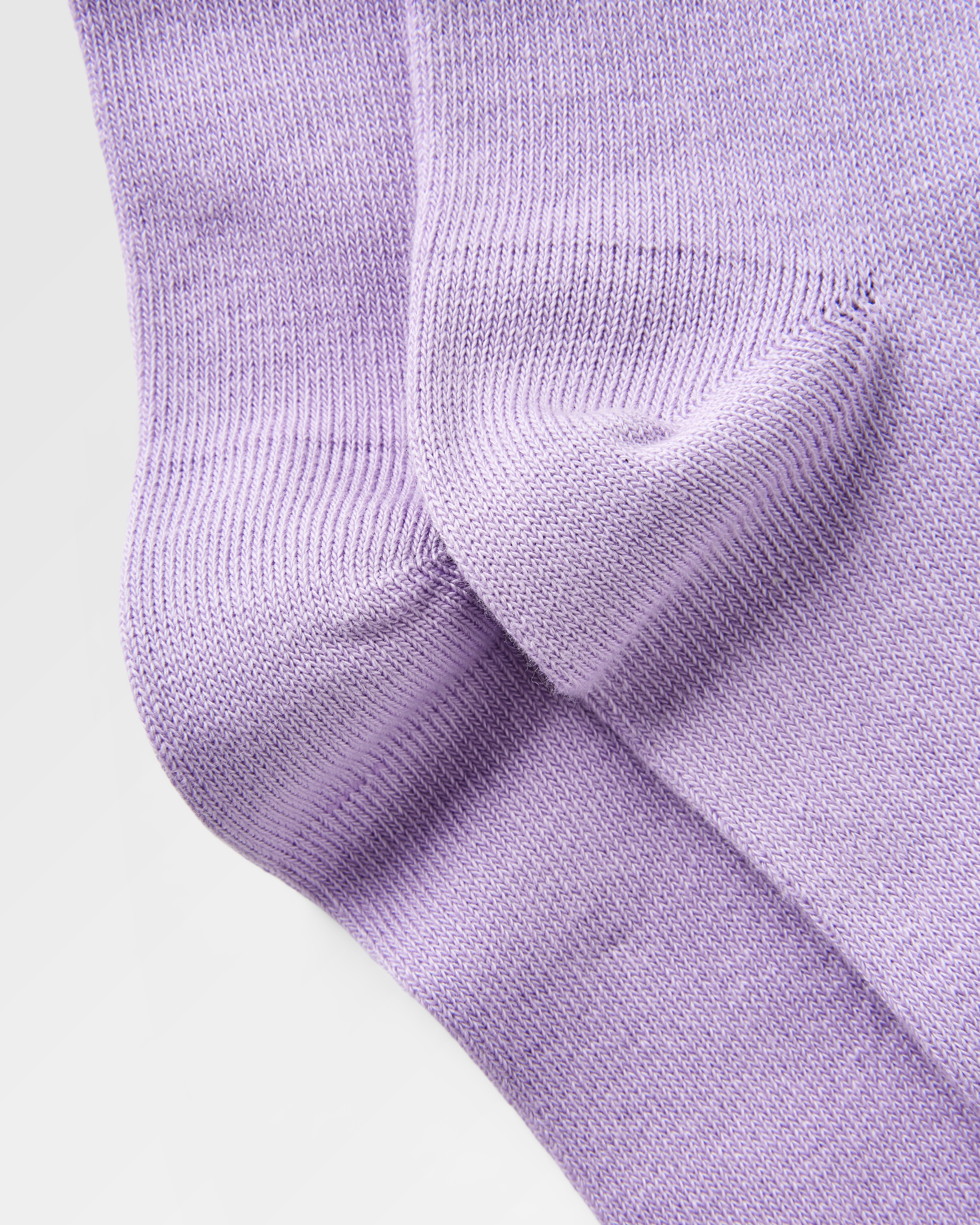 Organic Crew Socks - Dusty Lilac - Flatlay
