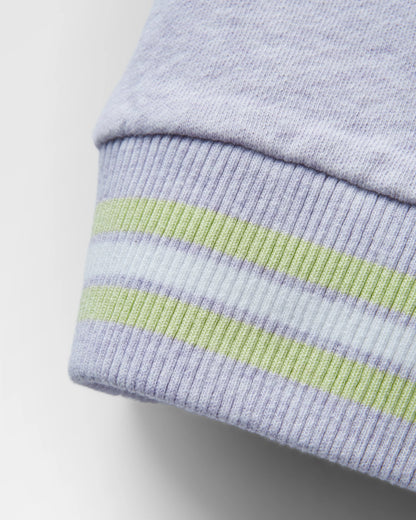 Fade Organic Cotton Sweatshirt - Lilac Mist Marl - Flatlay