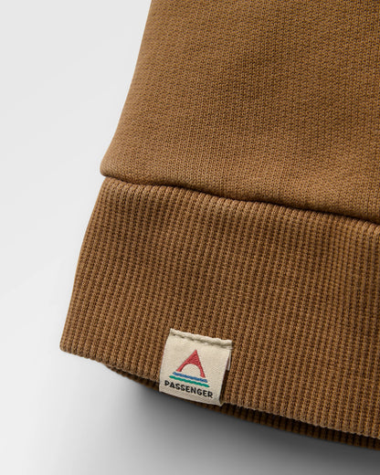 Downtime Heavyweight Hoodie - Caramel Brown - Flatlay