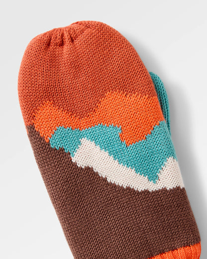 Scenic Fleece Lined Mittens - Scenic Chestnut - Flatlay