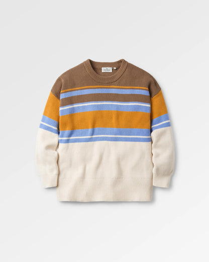 Grasslands Oversized Organic Cotton Knitted Jumper - Acorn - Flatlay