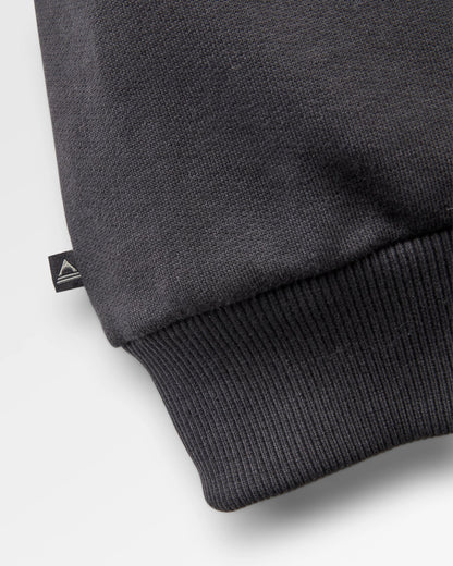 Slower Rhythms Women's Cotton Sweatshirt - Faded Black - Flatlay