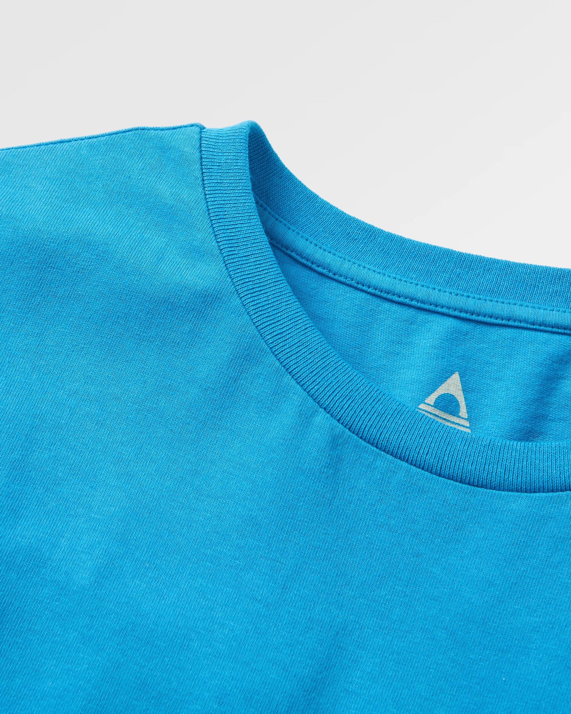 Breathe Recycled Cotton  LS T-Shirt - Atlantic Blue - Flatlay