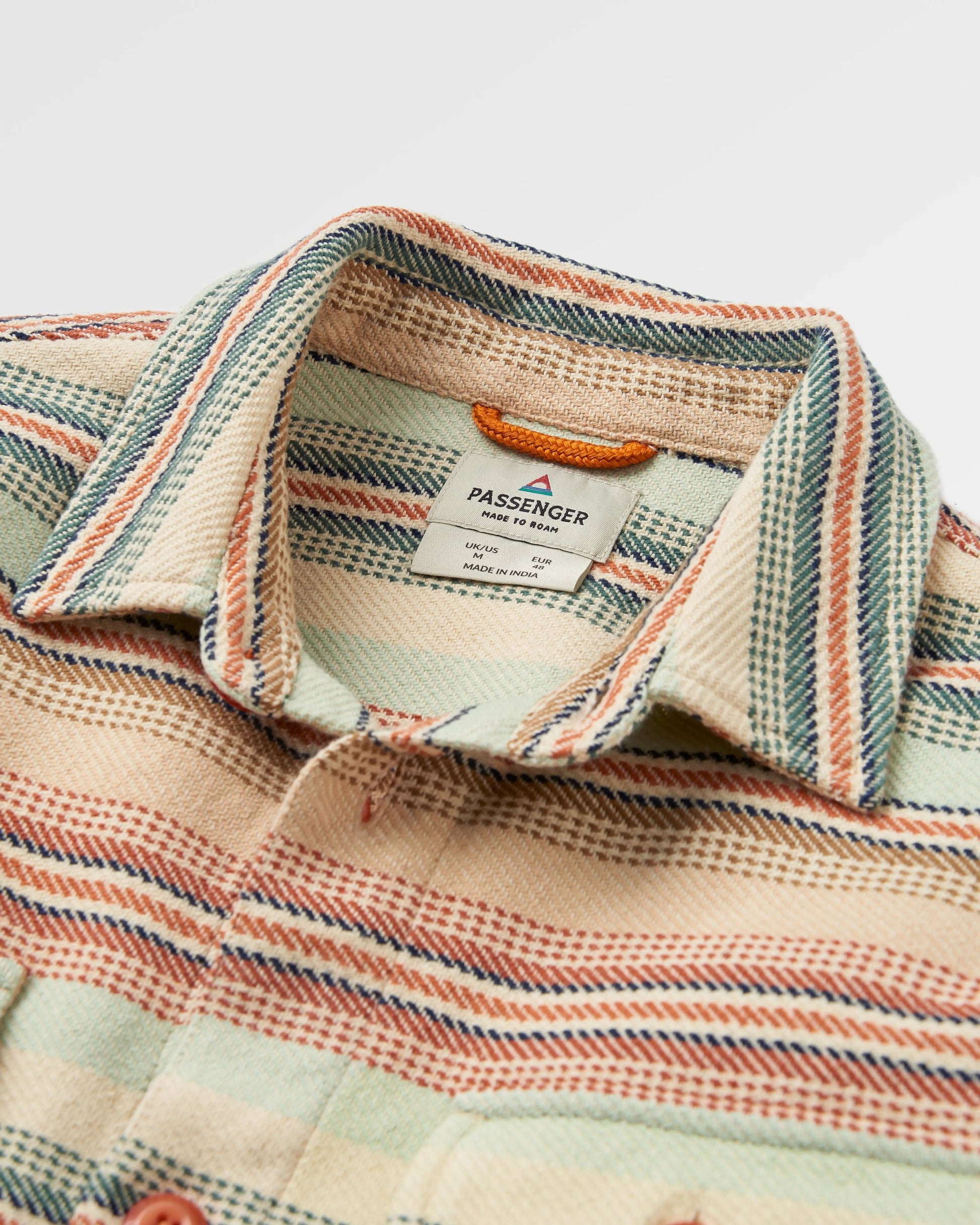 Island Heavy Twill Shirt - Birch Beach Stripe - Flatlay
