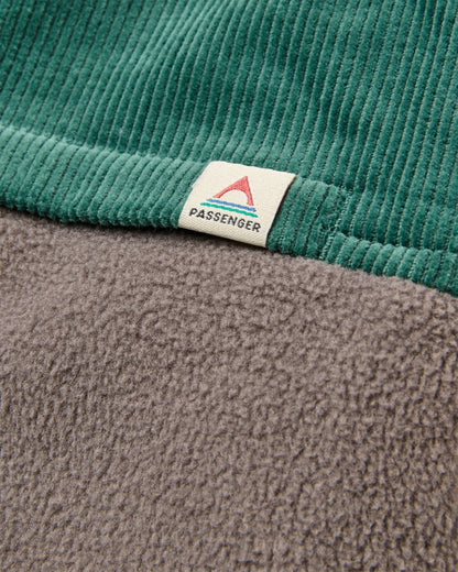 Set Off Corduroy Fleece - Deep Ocean/Slate Grey - Flatlay