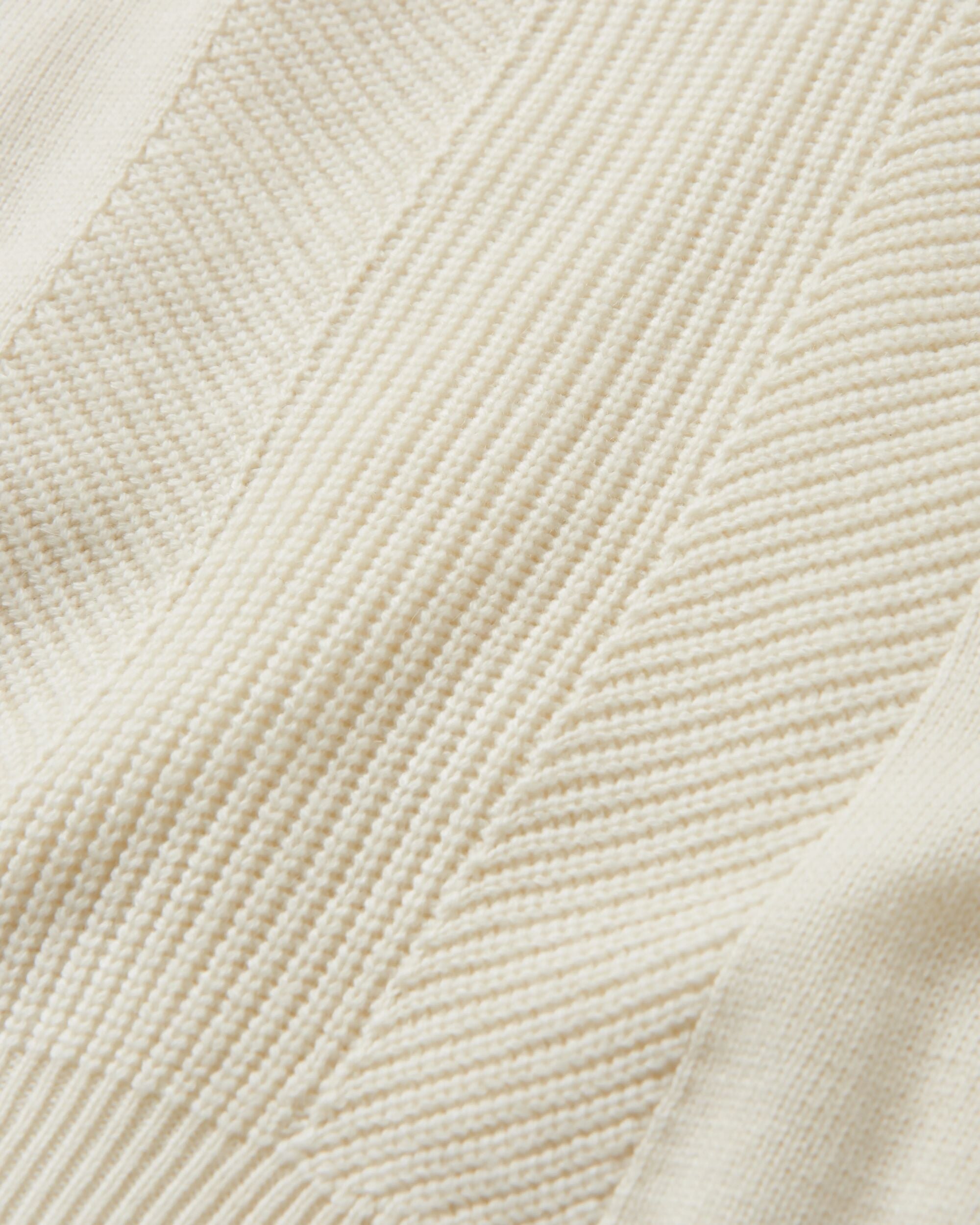 Hideout Oversized Recycled Knitted Jumper - Off White - Flatlay