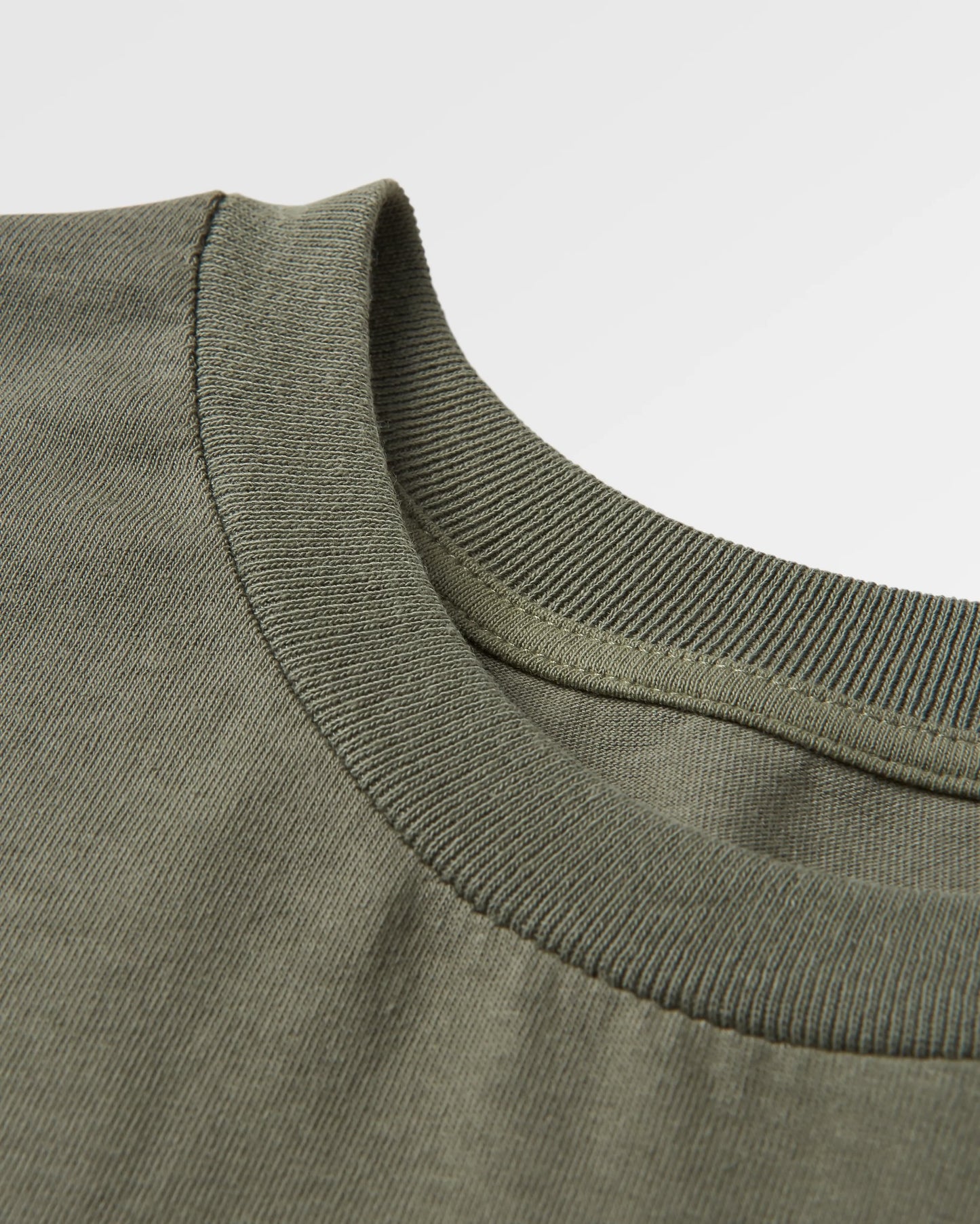 Escapism Recycled LS T-Shirt - Dusty Olive - Flatlay