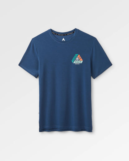 Trail Active Recycled T-shirt - Dark Denim - Flatlay