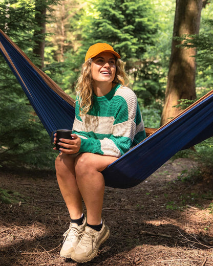 Reflection Stripey Jumper - Vintage White/Greenlake Stripe - Lifestyle