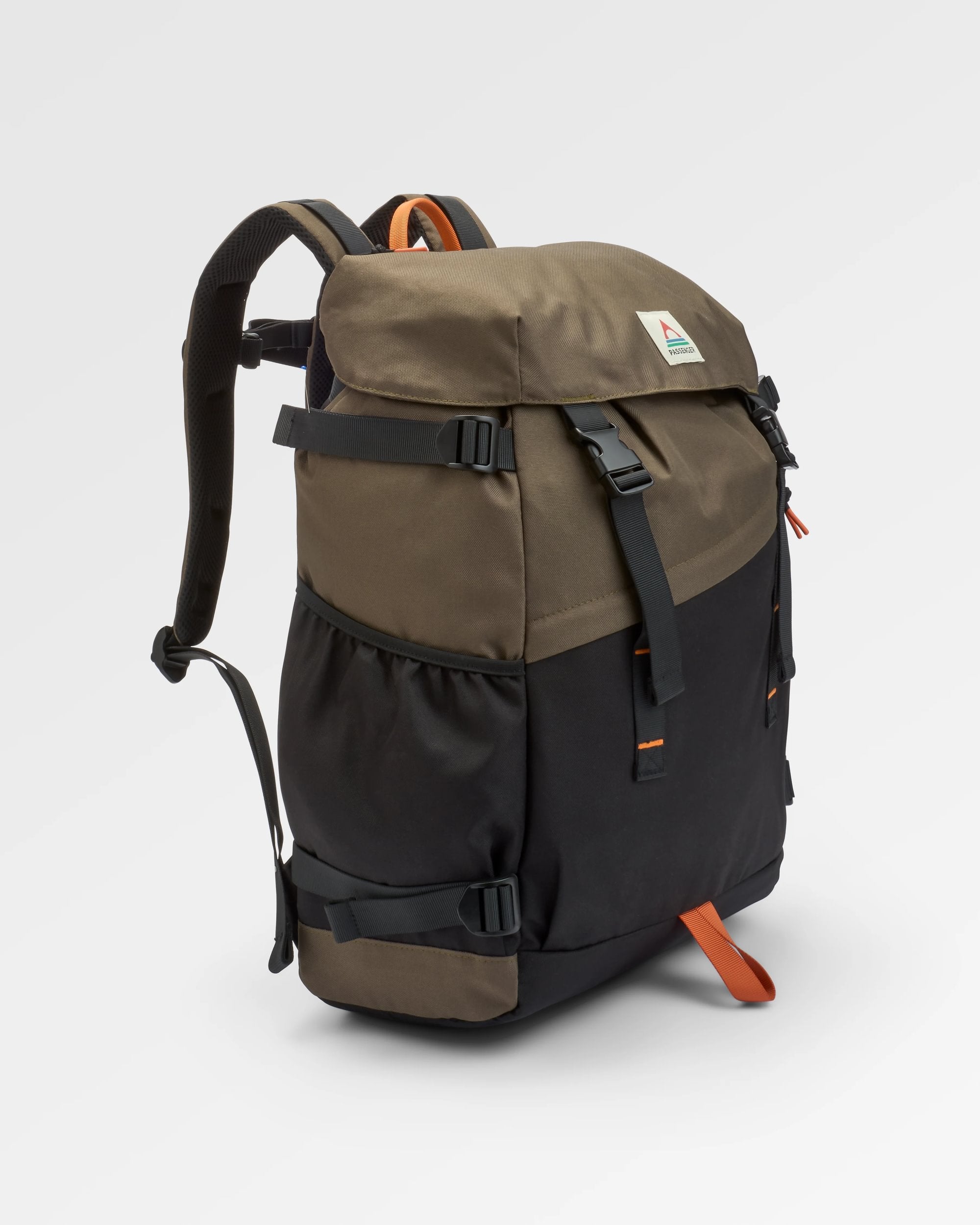 Boondocker Recycled 32L Backpack - True Black/ Khaki - Flatlay