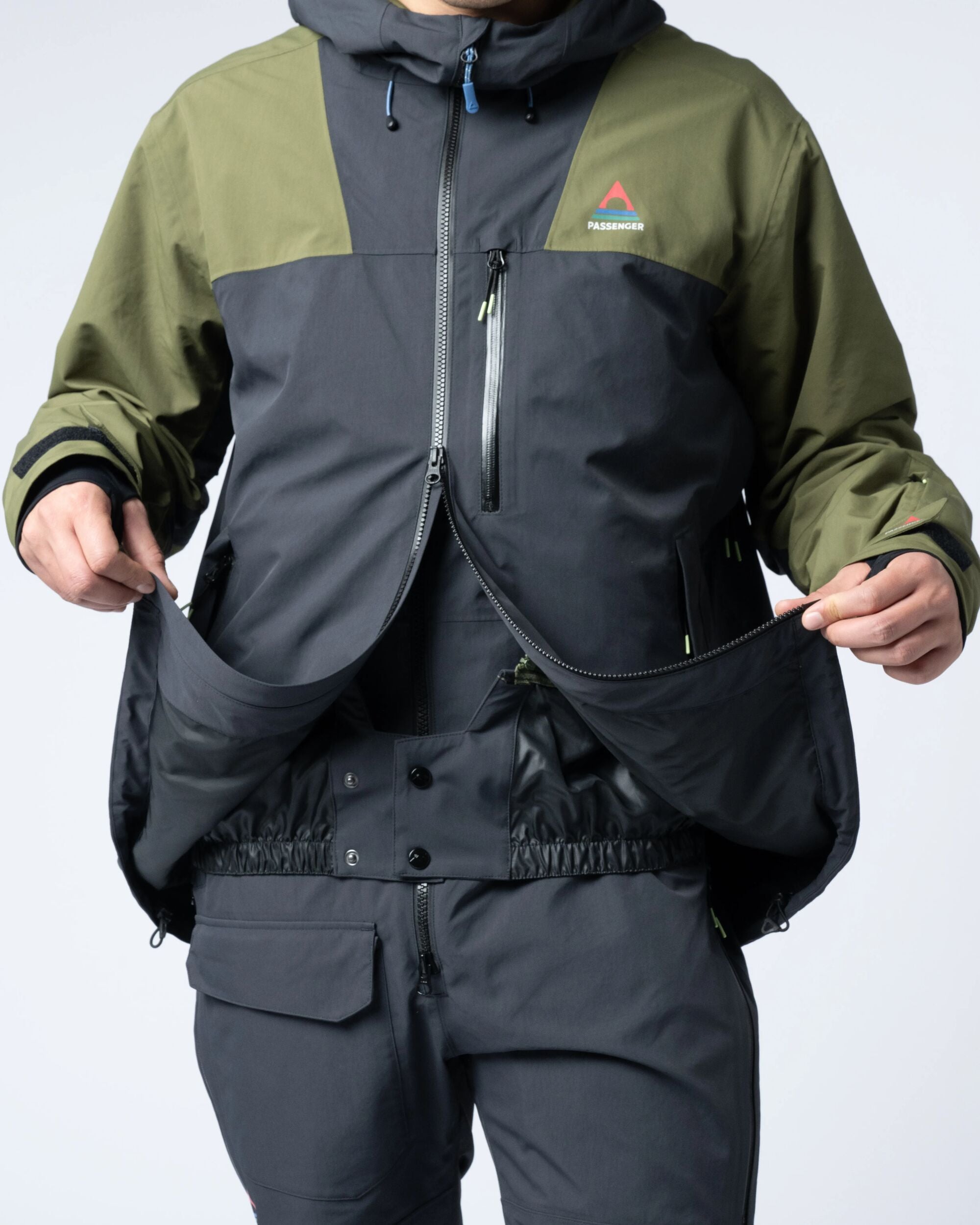 Snowscape Men's Recycled Jacket - Black - Flatlay