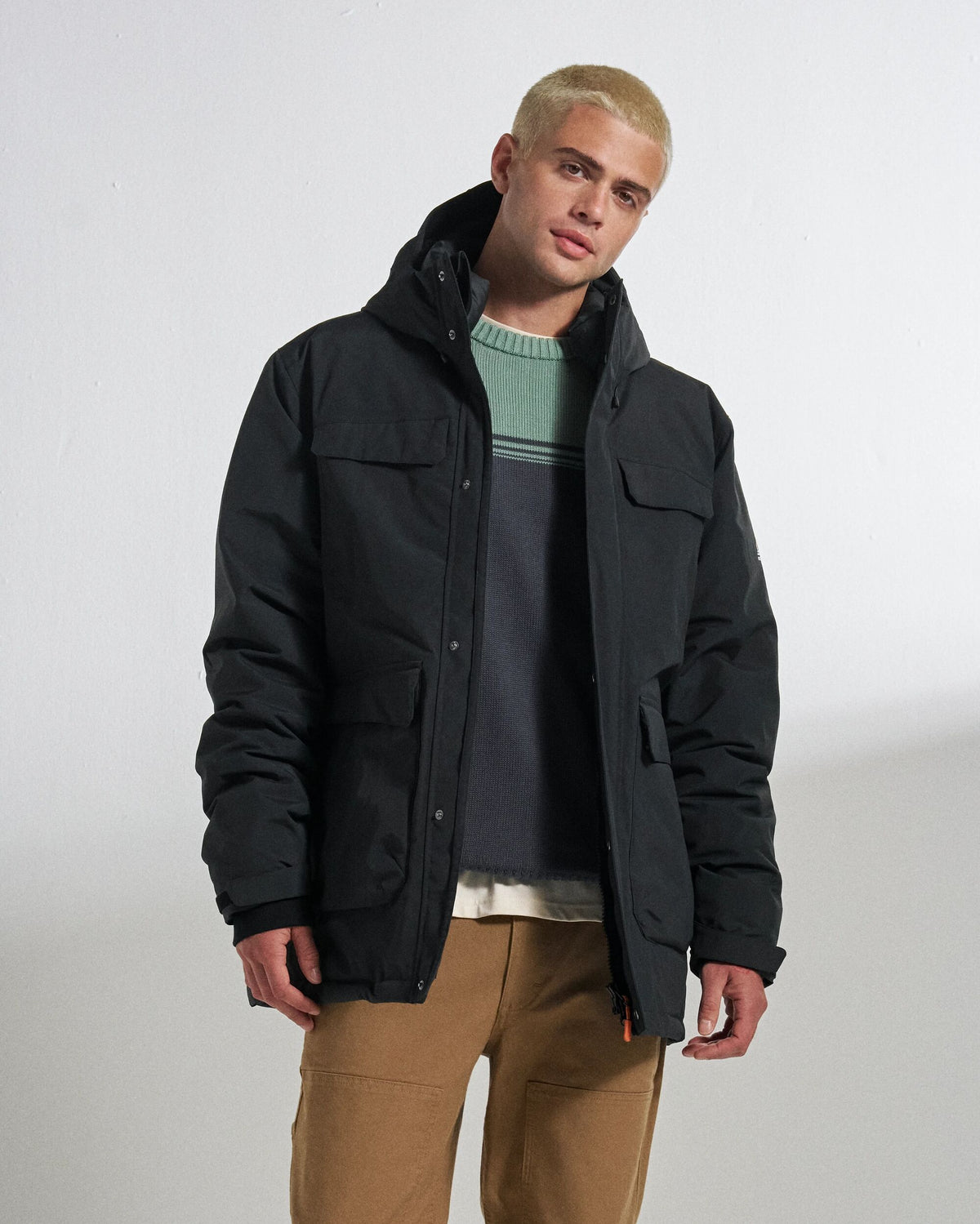 Explorer Waterproof Down Parka - Black - Studio Model