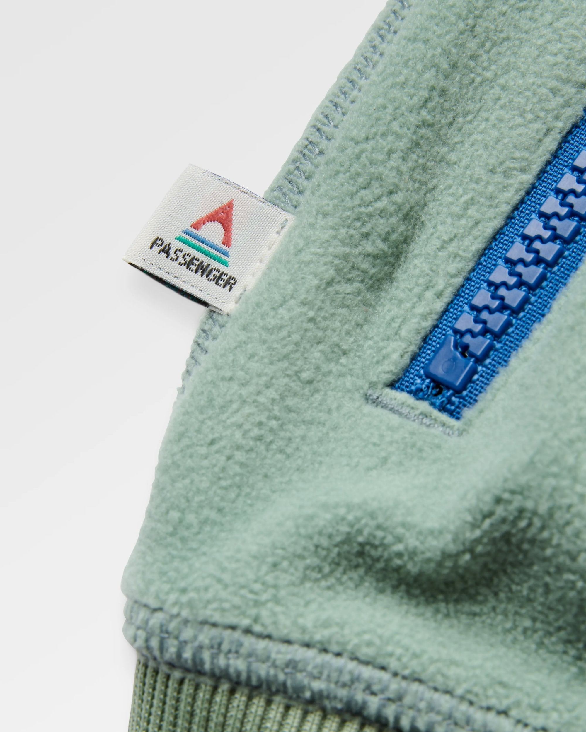 Ayla Micro Polartec® Crew Fleece - Pistachio - Flatlay