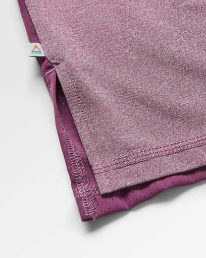 Aurora Active T-Shirt - Berry Marl - Flatlay