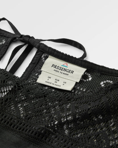 Sono Linen Beach Dress - Black - Flatlay