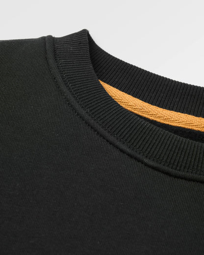 Snapshot Organic Cotton Relaxed Fit Sweatshirt - Black - Flatlay