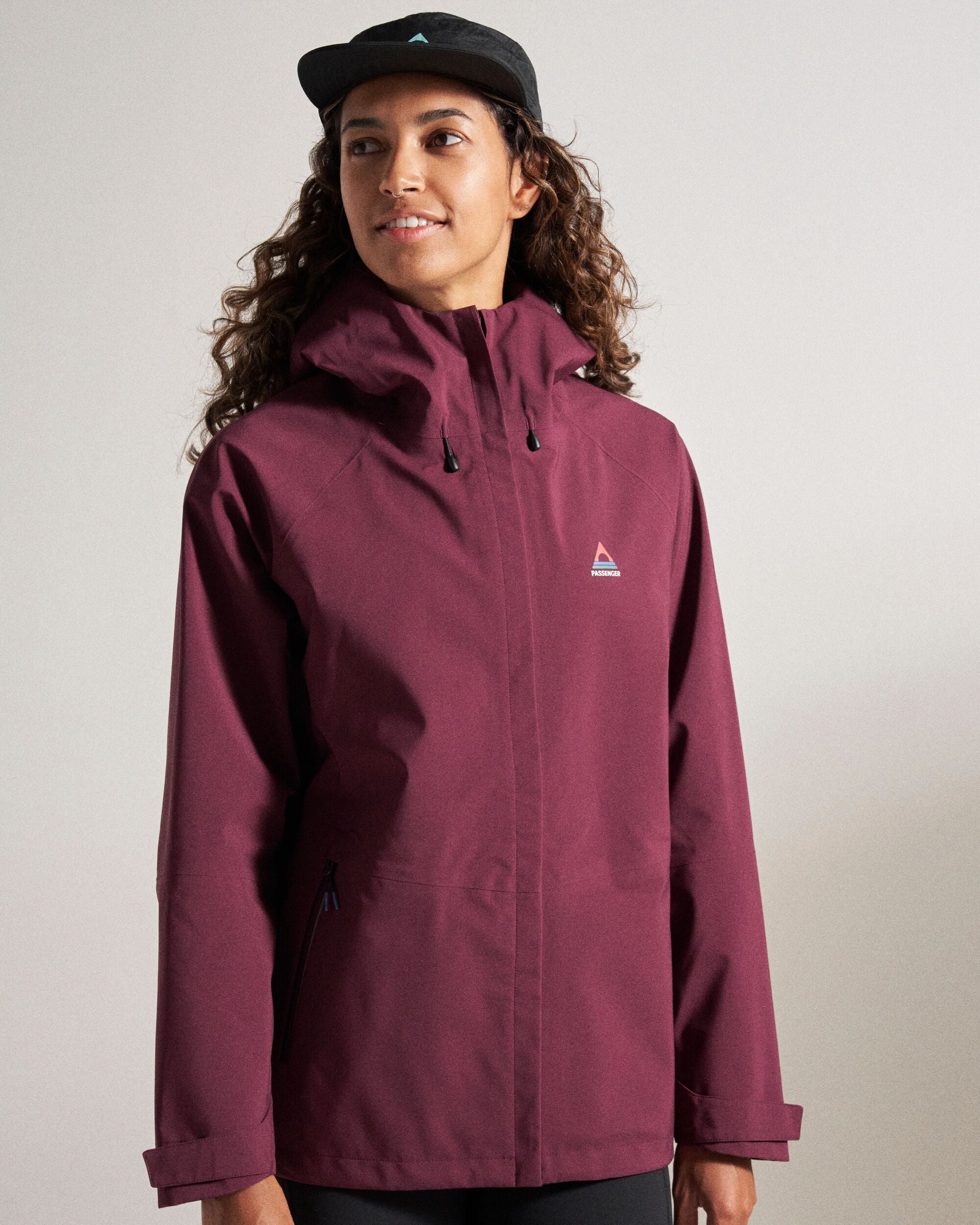 Five Element Recycled Waterproof Jacket - Fig - Studio Model