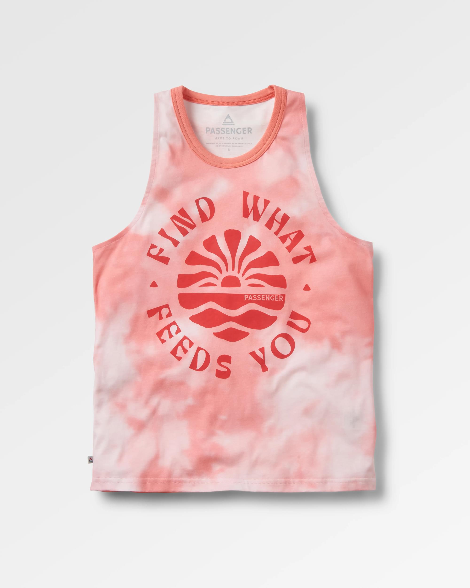 Discovery Organic Cotton Vest - Tie Dye Shell Pink - Flatlay