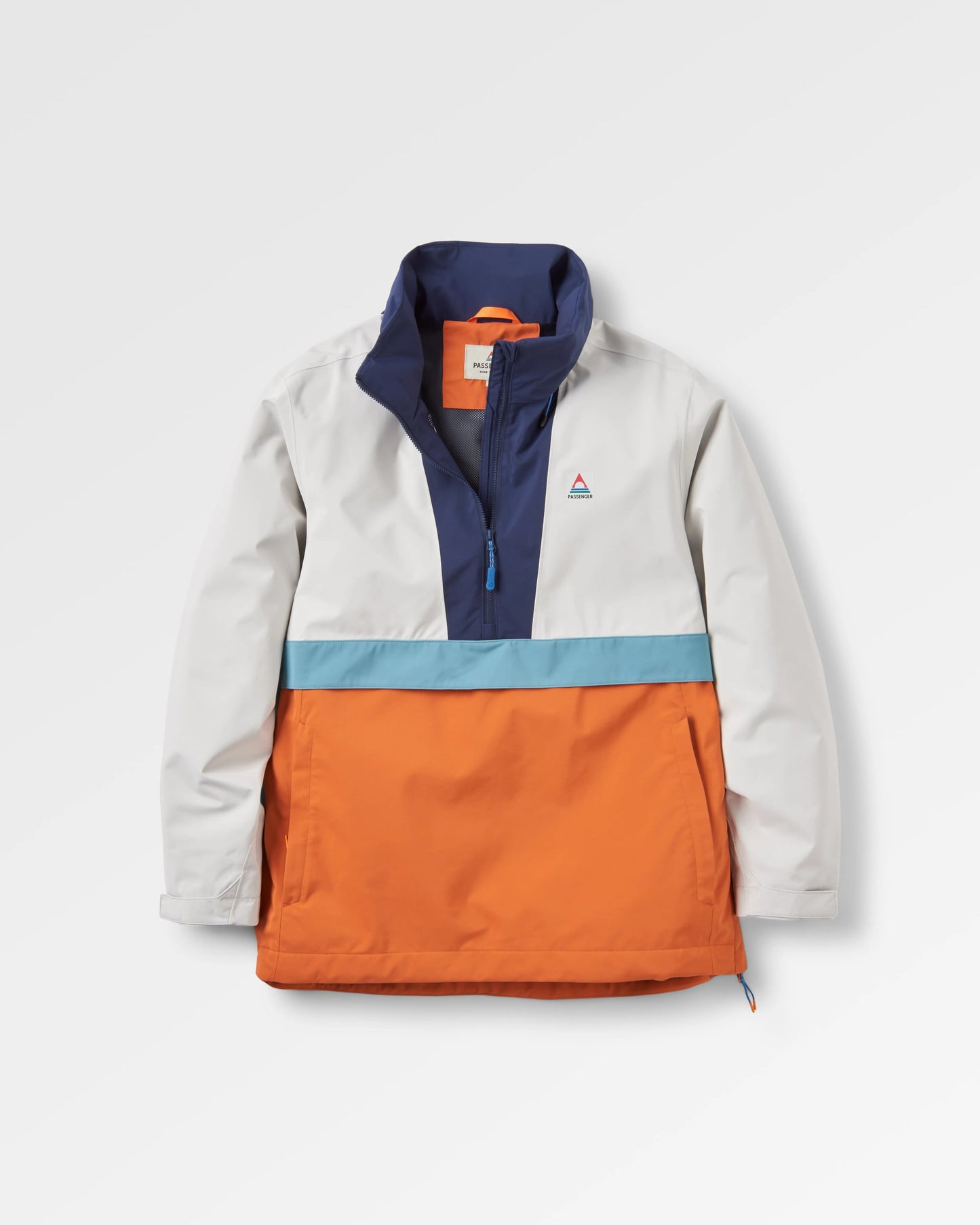 Skyline Recycled Waterproof Anorak - Burnt Orange/Birch - Flatlay