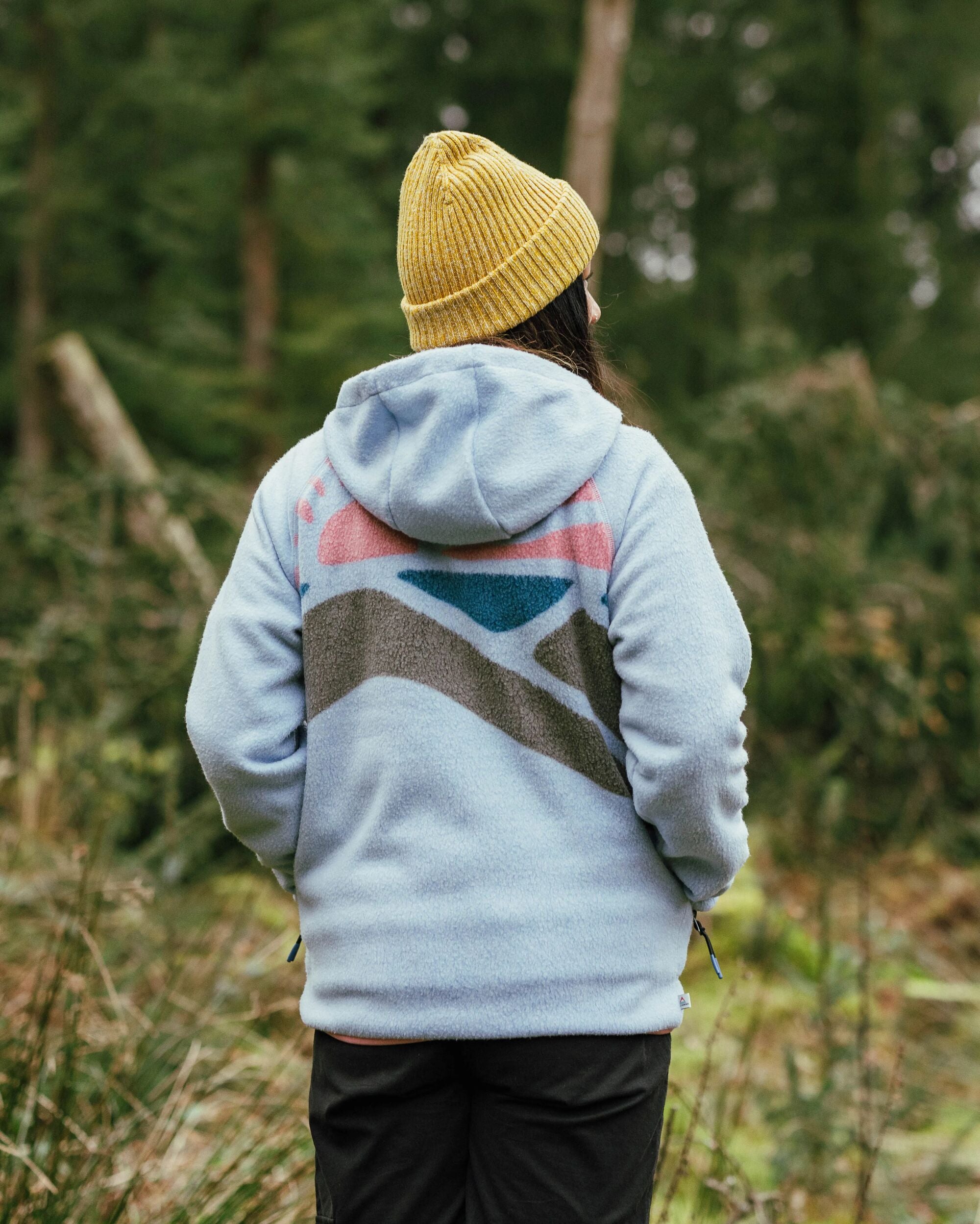 North Coast Vista Full Zip Recycled Sherpa Fleece - Blue Fog - Lifestyle