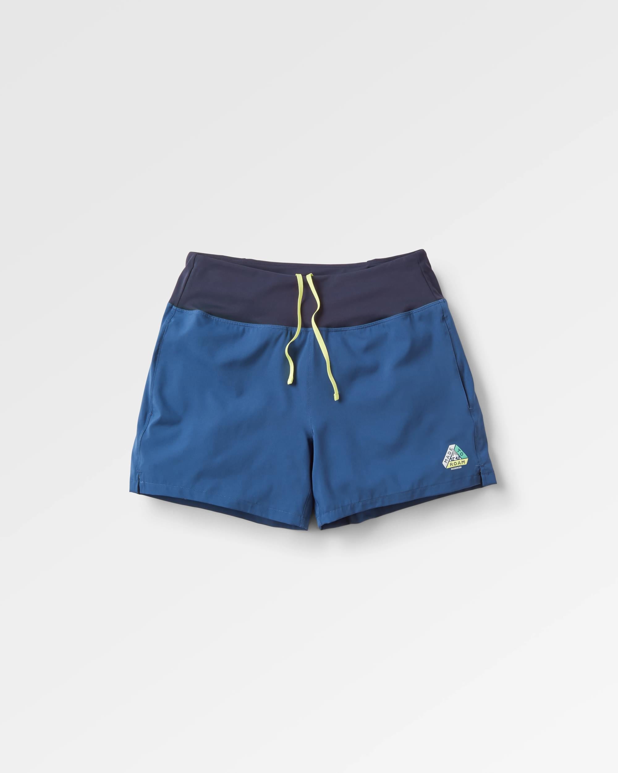 Roundtrip Recycled All Purpose Trail Short - Dark Denim - Flatlay