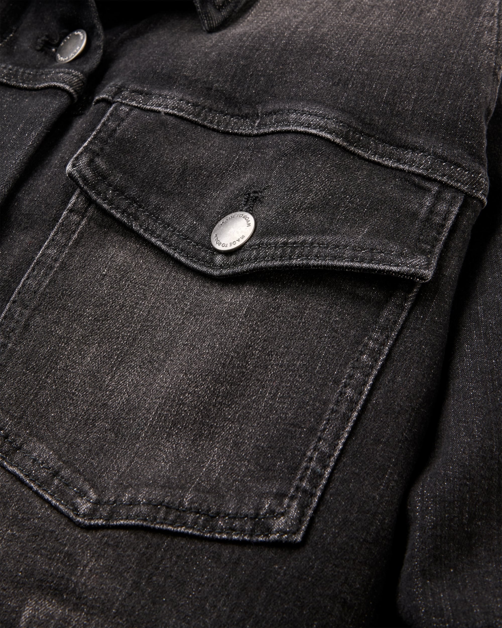 Stella Denim LS Shirt - Washed Black Denim - Flatlay