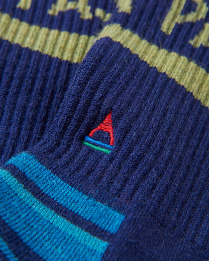 Sierra Active Socks - Tidal Blue - Flatlay