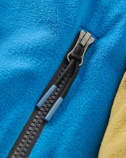 Set Off Polartec® 1/4 Zip Fleece - Warm Beige/Marine Blue - Flatlay
